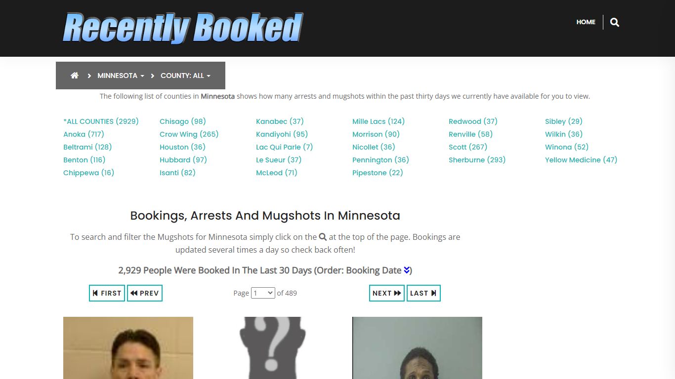 Bookings, Arrests and Mugshots in Crow Wing County, Minnesota